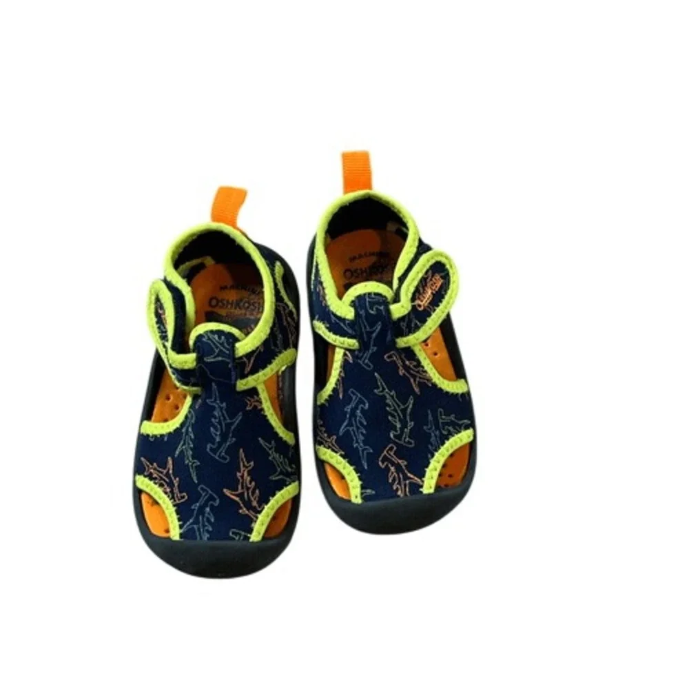 Oshkosh B'Gosh Water Shoes Hammerhead Sharks 5 Blue‎ Yellow Sandals